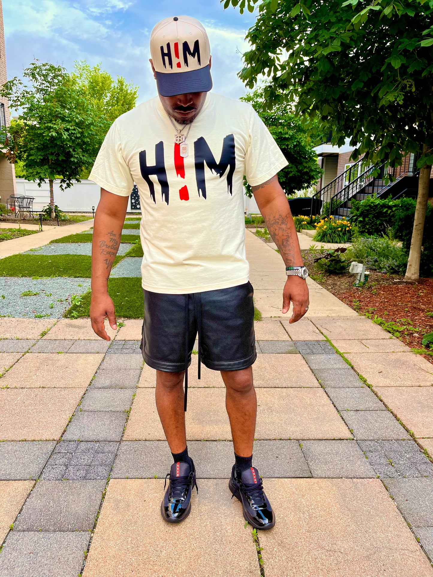 Short Sleeve H!M Cream (Natural) Tee
