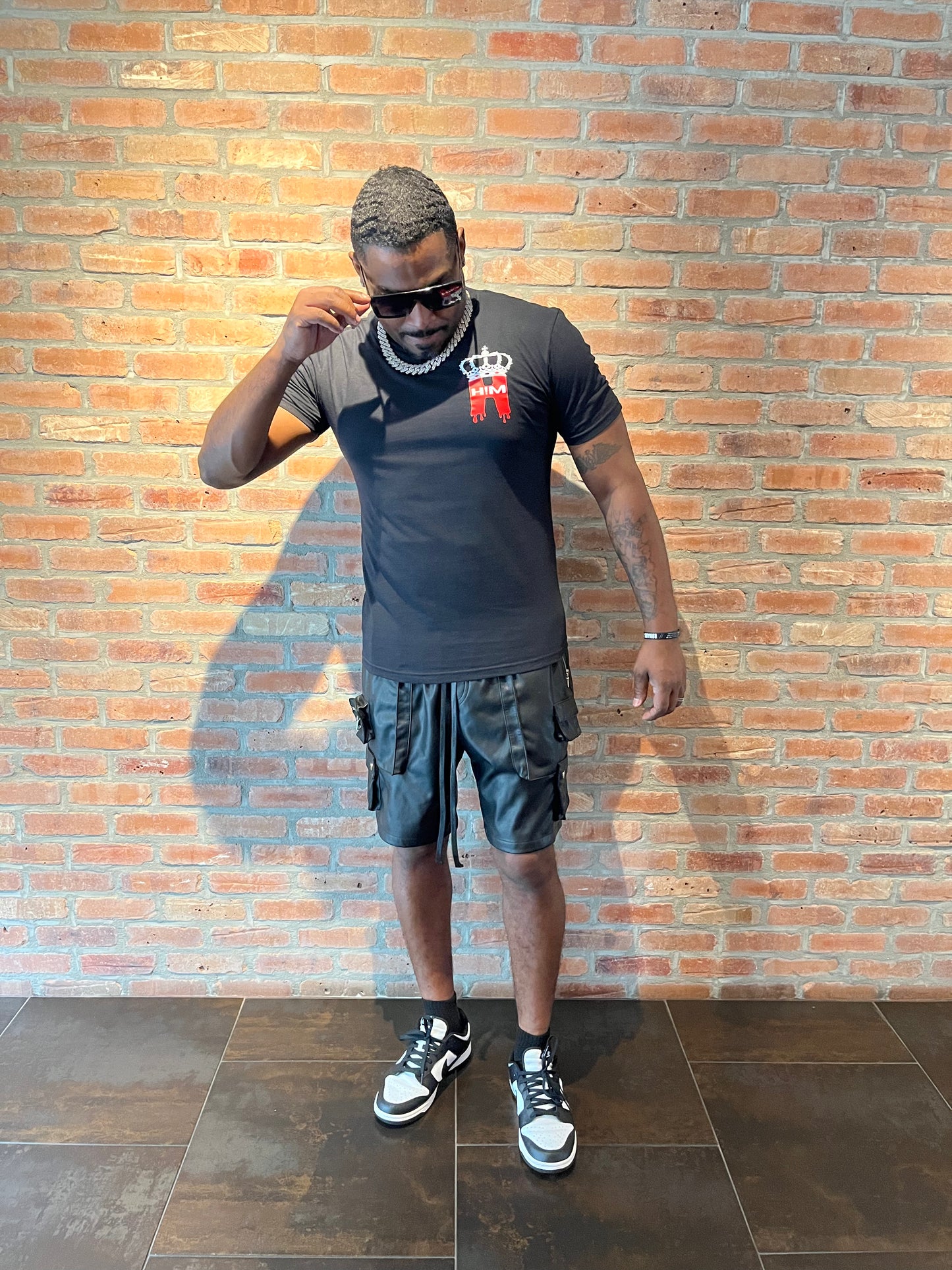 Short Sleeve H!M King one of one Black Tee