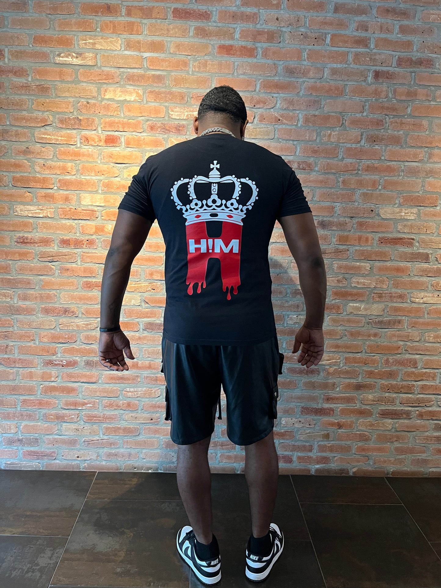 Short Sleeve H!M King one of one Black Tee