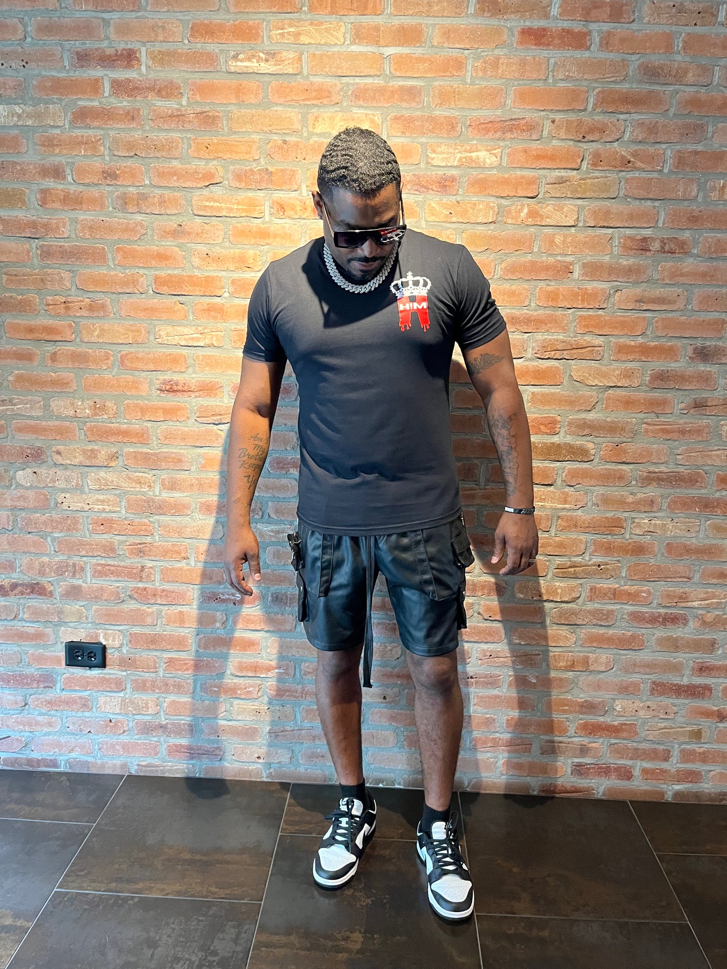 Short Sleeve H!M King one of one Black Tee