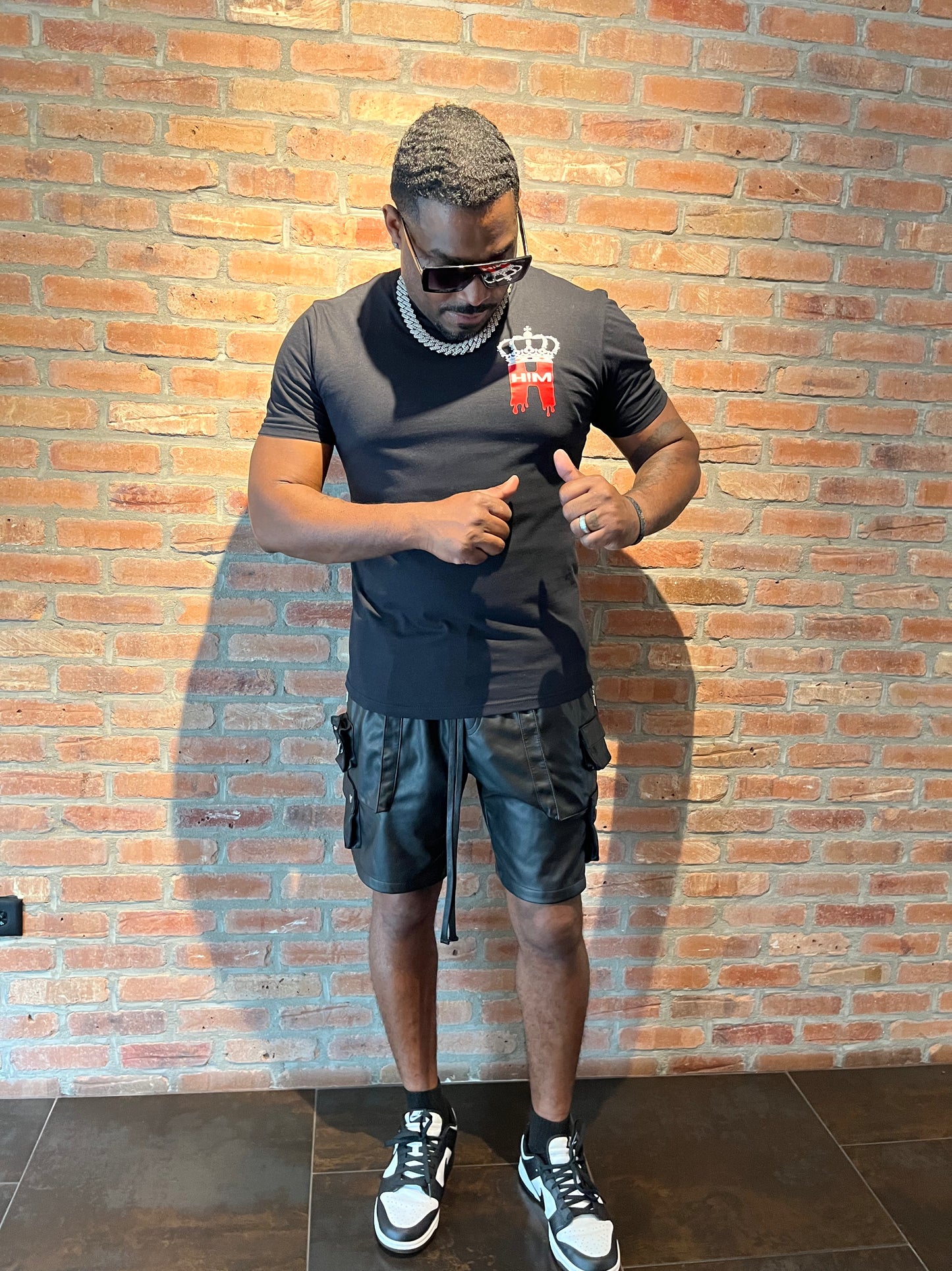 Short Sleeve H!M King one of one Black Tee