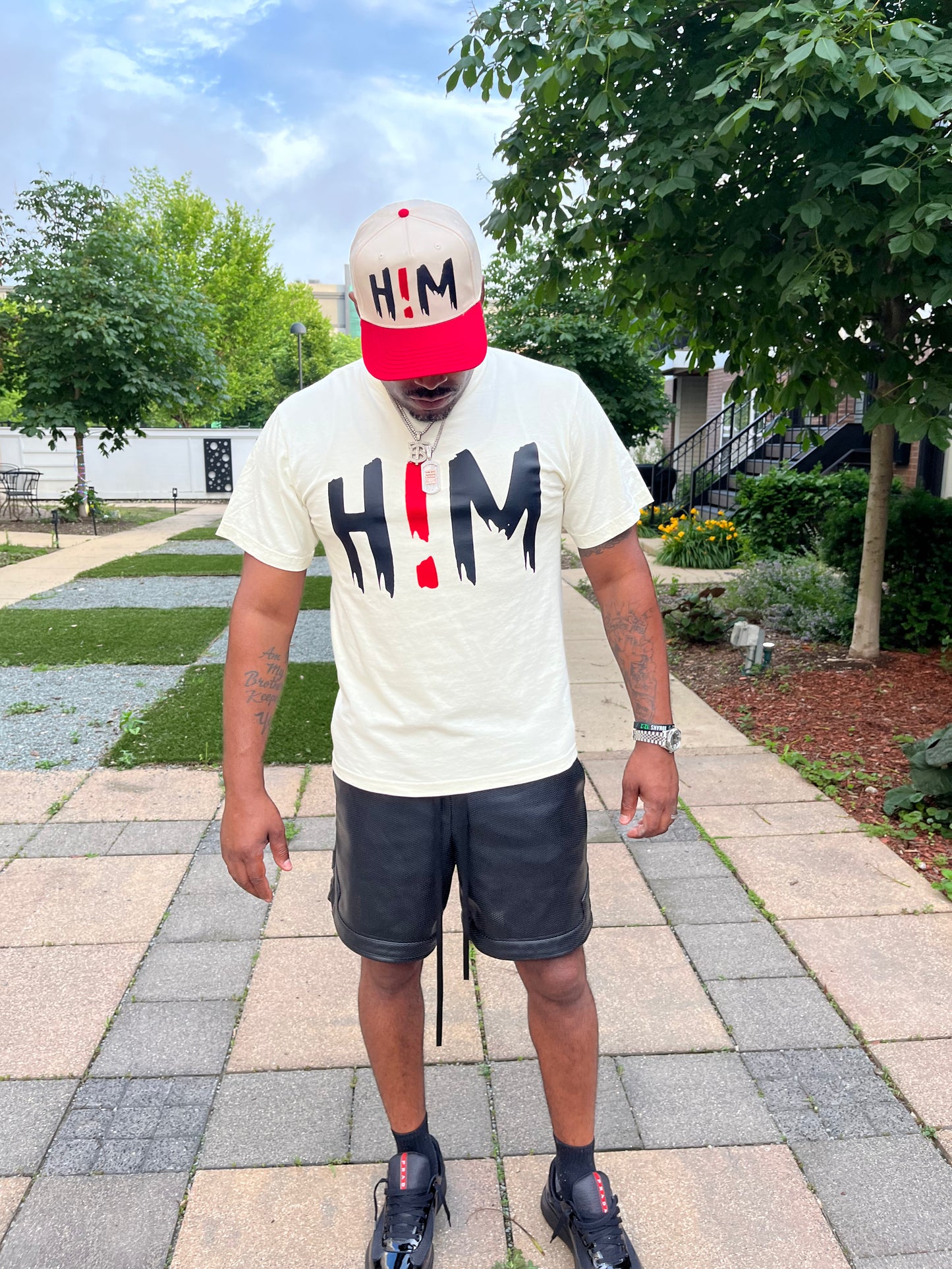 Short Sleeve H!M Cream (Natural) Tee